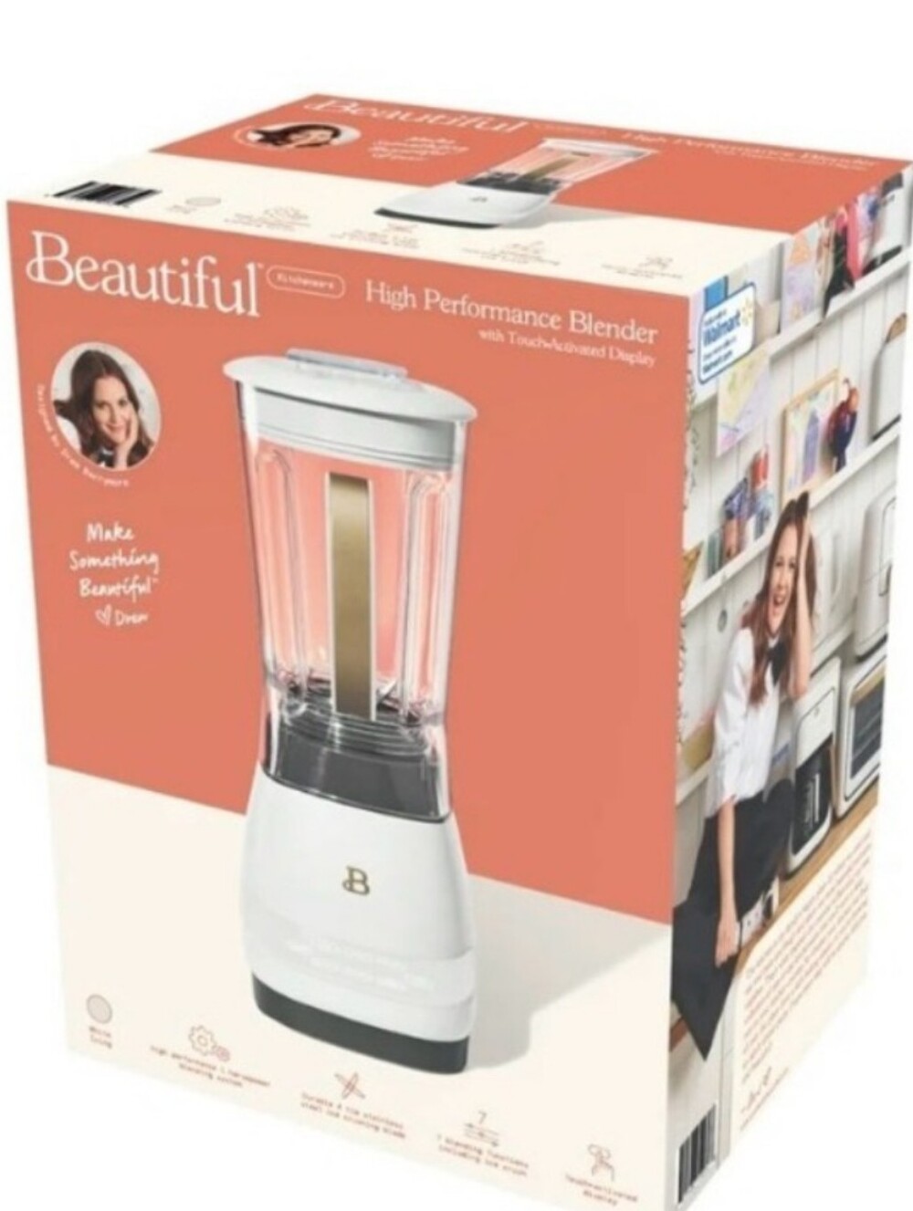 🩷 New Beautiful By Drew Barrymore High Performance Electric Blender White - Picture 4 of 4